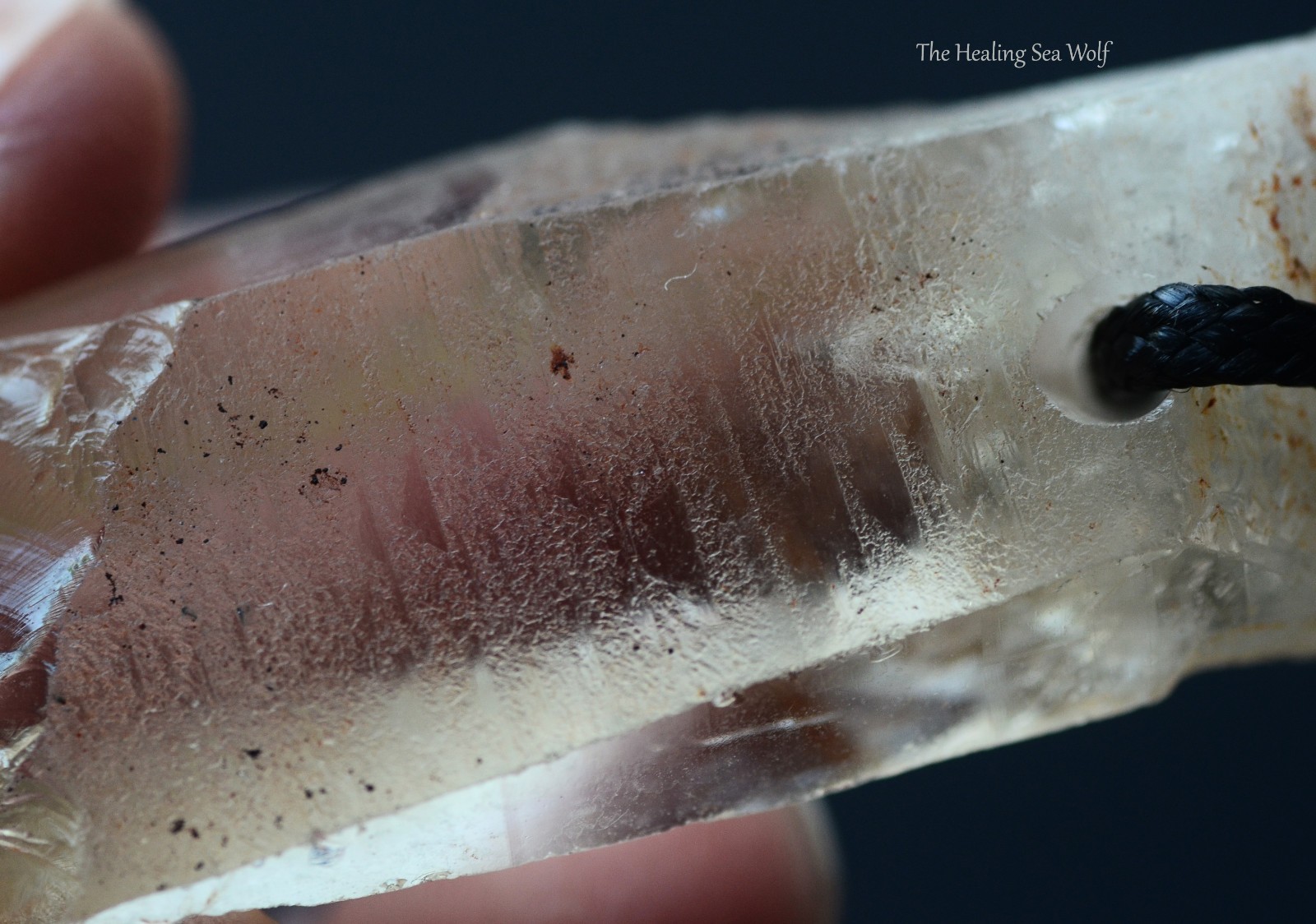 Etched Citrine Necklace Arcturian Triangular “Starship” Markings | from Zambia