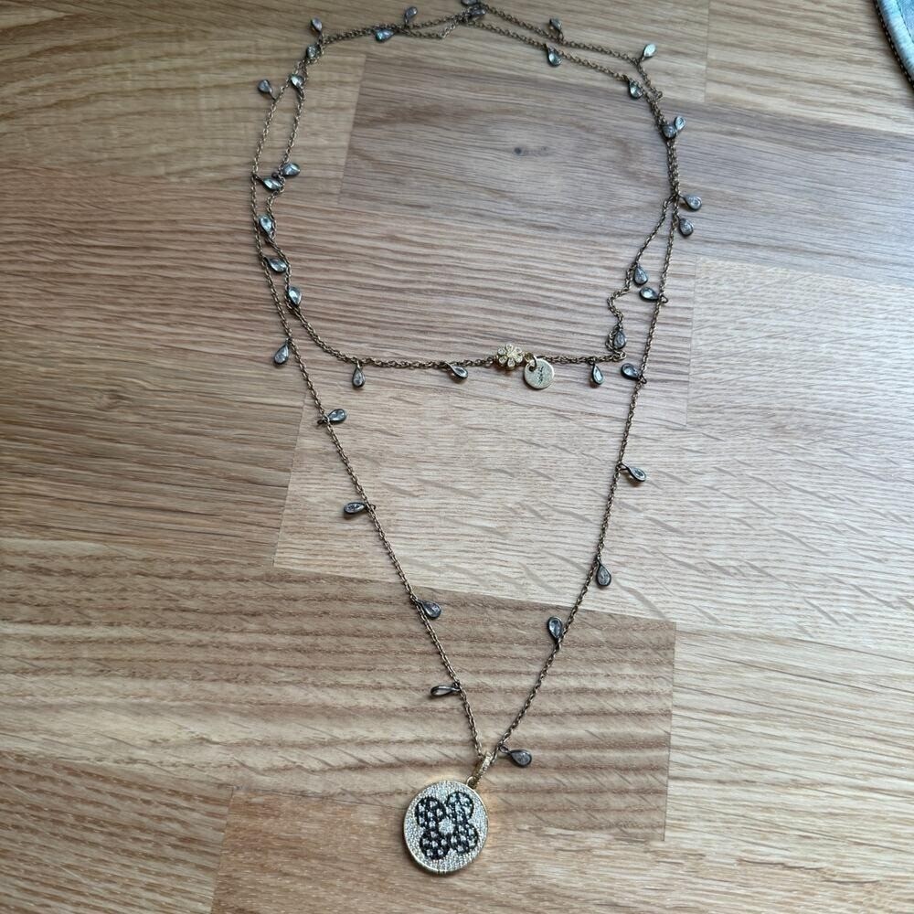 Crystal Teardrop Charm Necklace – NWOT
