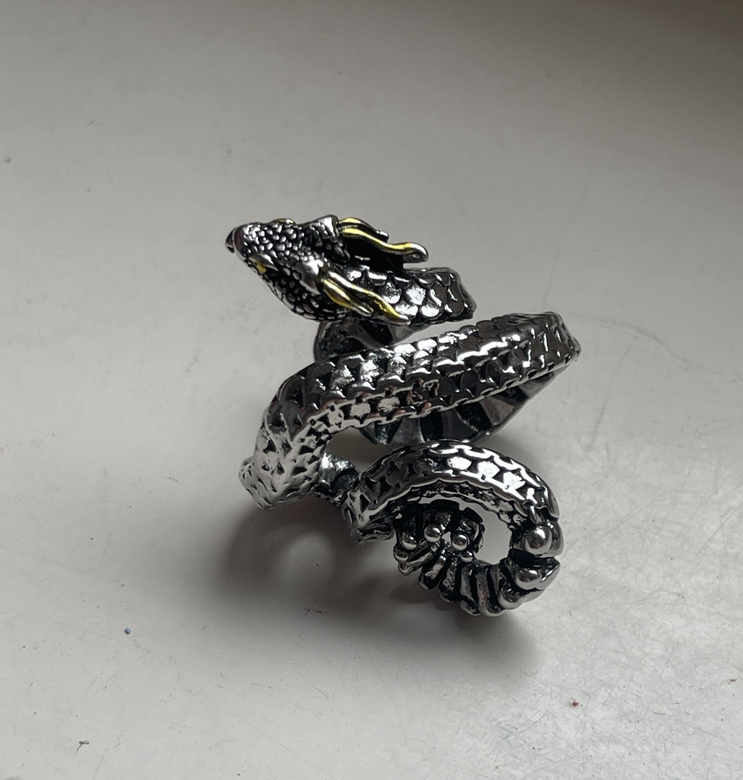 Elegant 925 Sterling Silver Charm Fashion King Cobra Snake Ring One Size Fit All