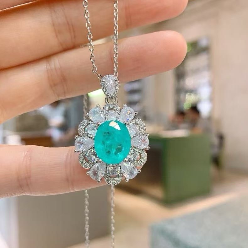 Wedding Bridal CZ Jewelry Set Zirconia Necklace Earrings Set