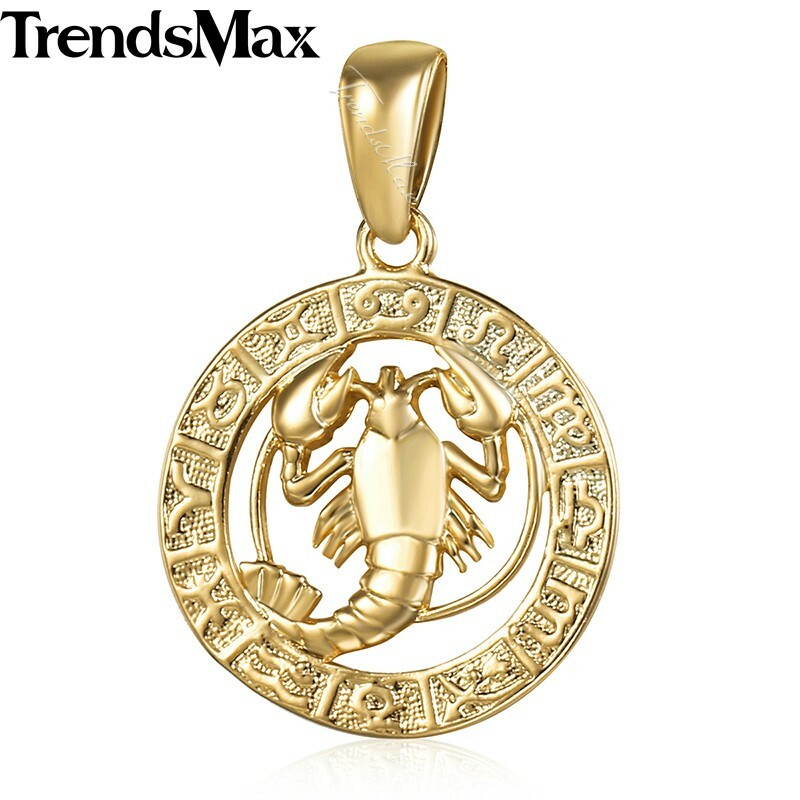 Gold Filled Constellation Horoscope Zodiac Sign Pendant Charm Aries Scorpio