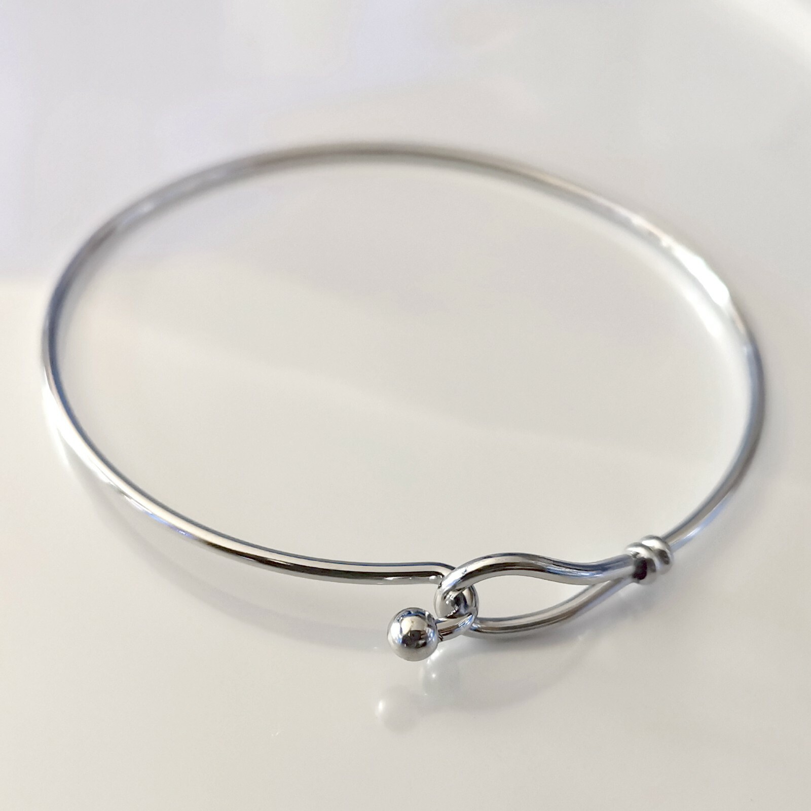 Stainless steel Silver bracelet bangle women jewelry Can add small charms