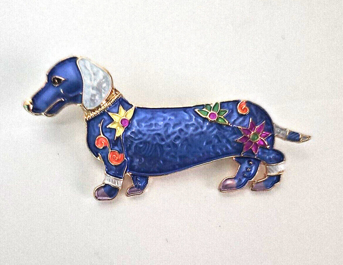 Dachshund Pin Vintage Style Metal Alloy Brooch ~ Matte Finish~ Doxie Moxie