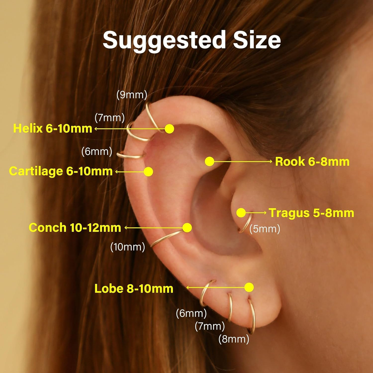 Small Cartilage Hoop Earrings for Women/Men, Thin Piercing Hoop Ring for Helix,