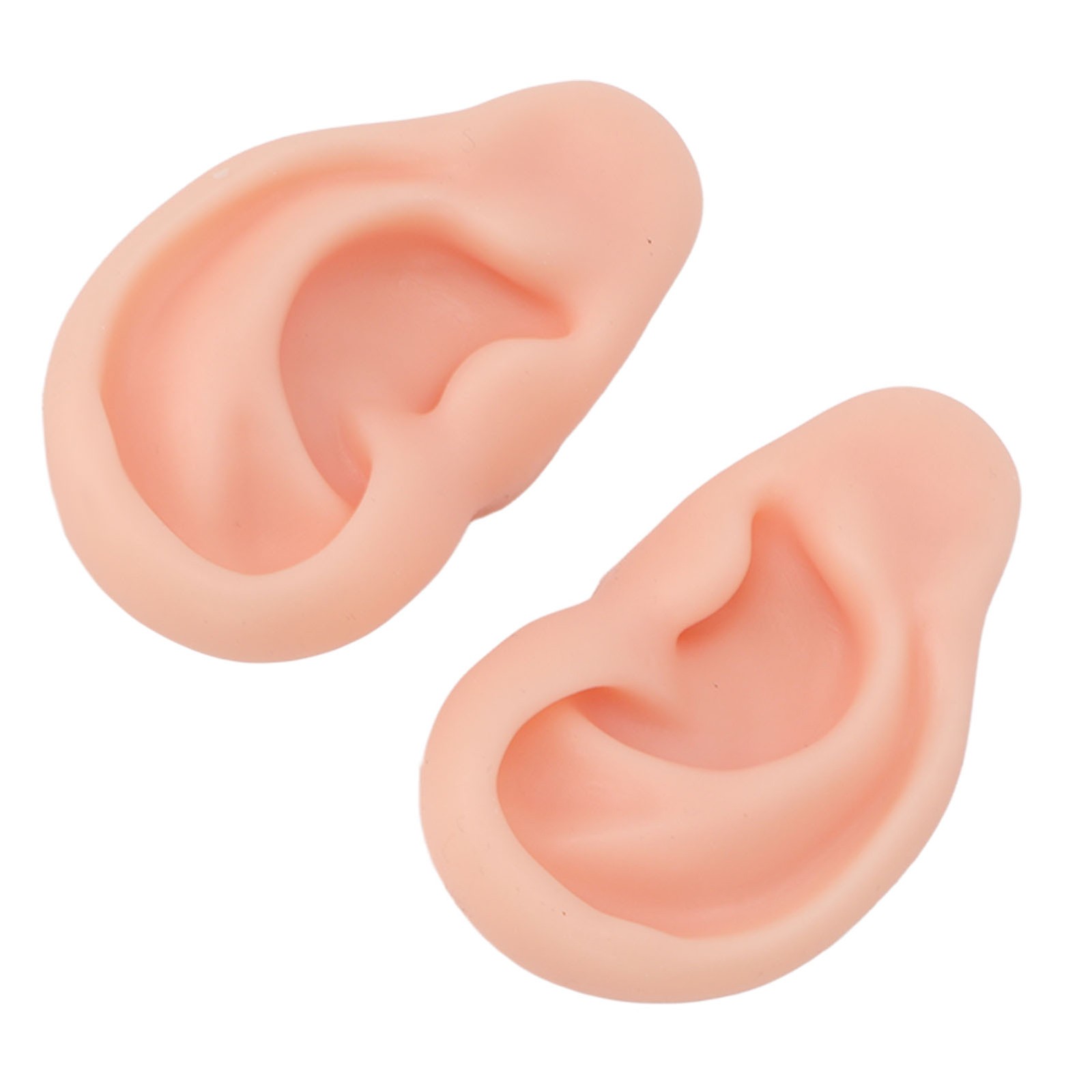 1 Pair Silicone Ear Model Soft For Piercing Exercise (Light Skin)