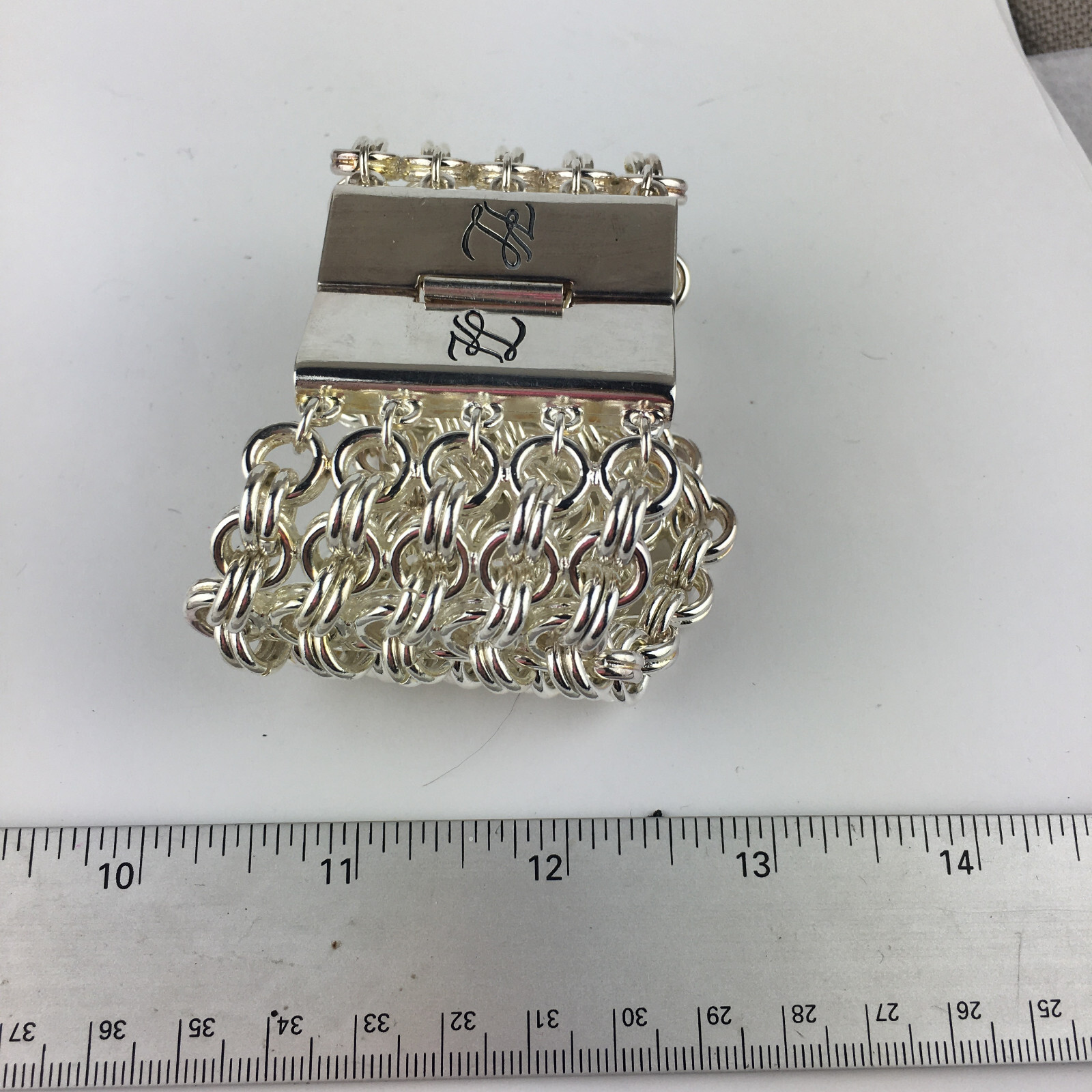 KARL LAGERFELD vintage bracelet wide chainmail NEVER worn