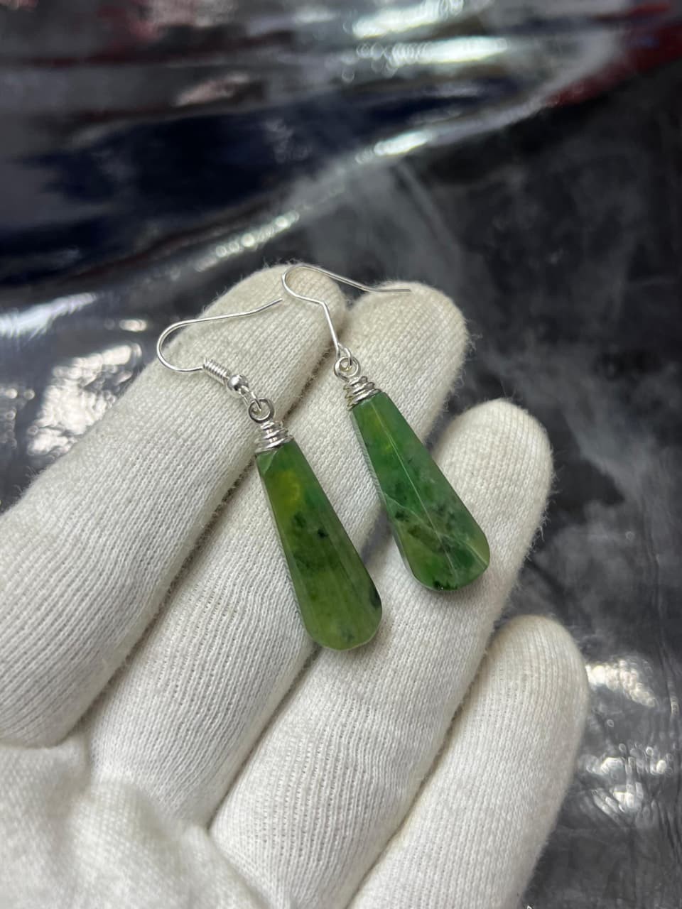 High Quality Grossular Gemstone Nackless , Earrings ,Bracelet Set