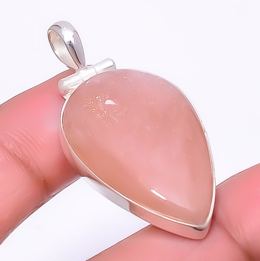 Moonstone – Sri Lanka 925 Sterling Silver Pendant 1.64″ P972915, Christmas Gift