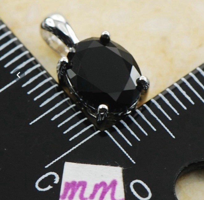 DEAL! Beautiful Black Onyx Necklace, Earrings, Bracelet, & Ring Size 11 Set