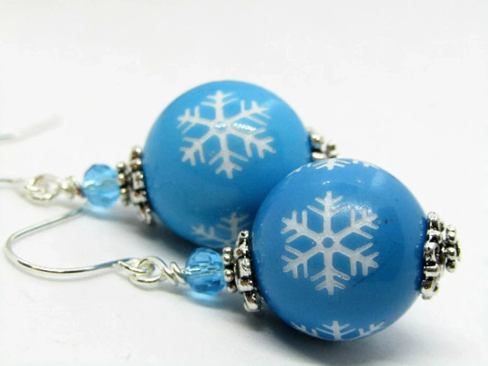Christmas Snowflake Dangle Earrings Christmas Jewelry Stocking Stuffer Gift
