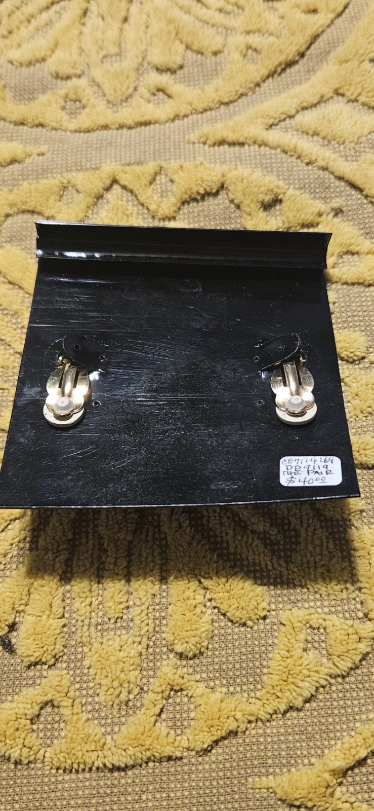 Swarovski Gold Plated Pavé Crystal Clip-On Earrings Nickel-Free