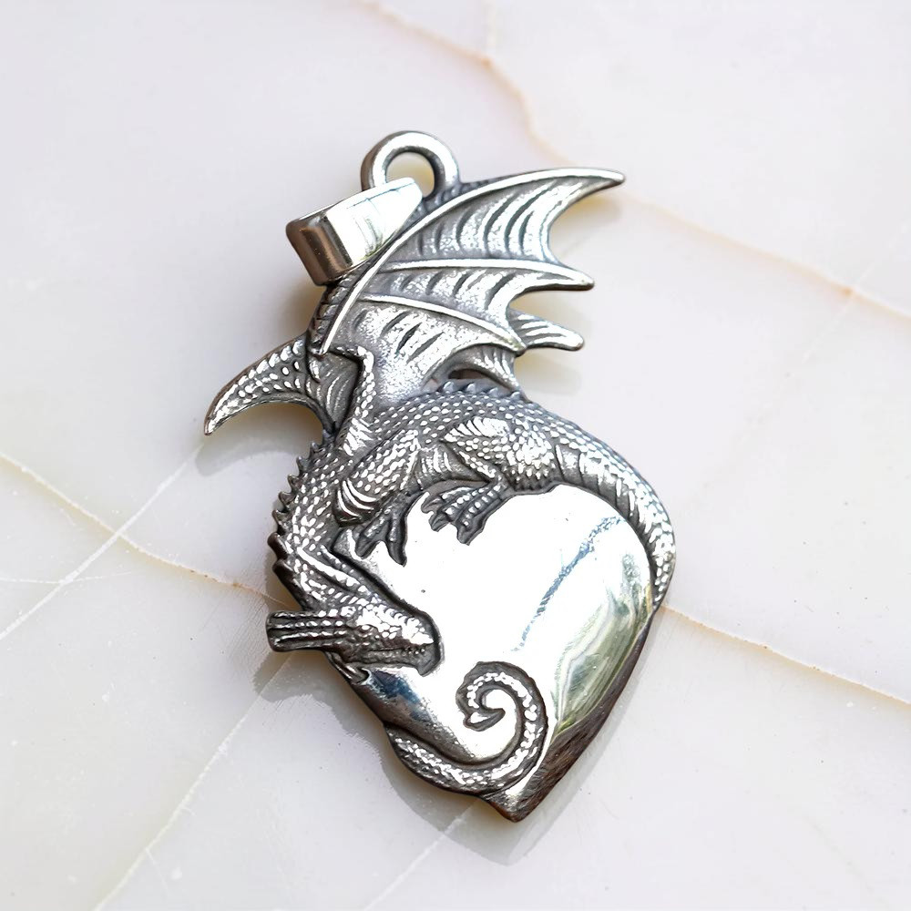 Dragon Heart Necklace Stainless Steel Necklace
