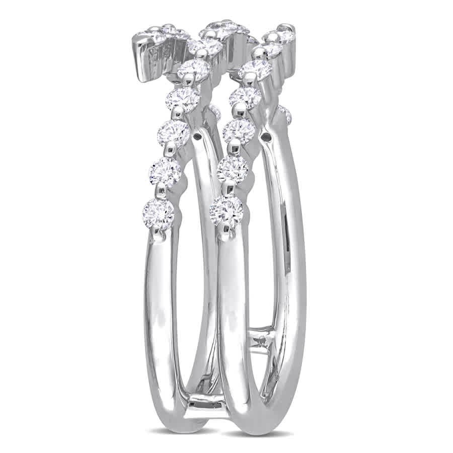AMOUR 1/2 CT TW Diamond Swirl Ring in Platinum