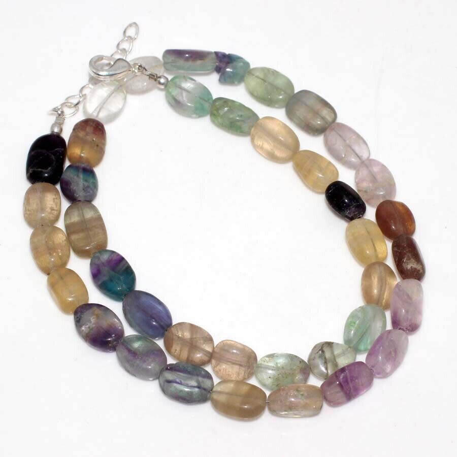 Natural Gemstones Beaded Necklace Handmade Ethnic Jewelry Daily Gifts Ideas