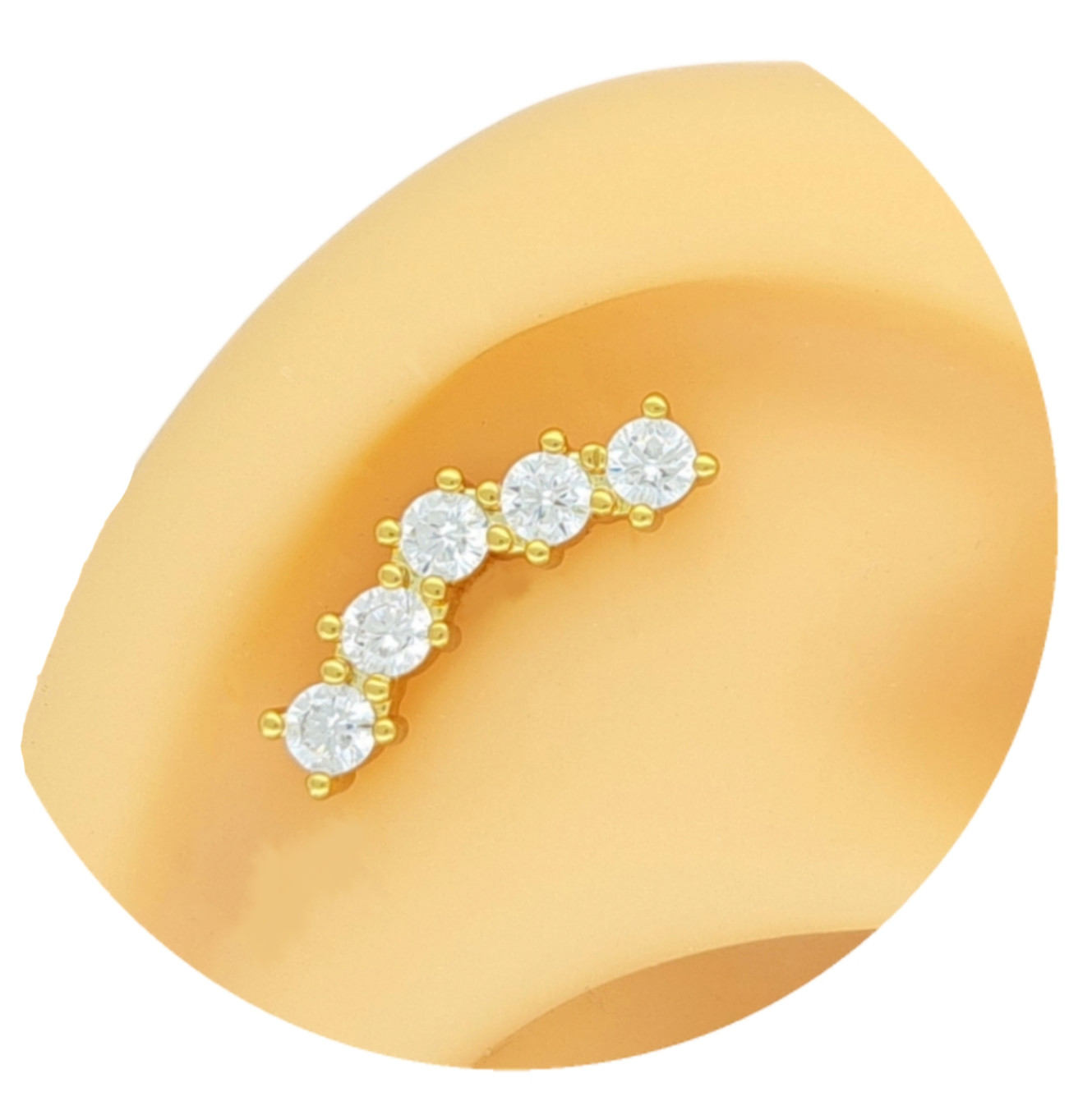 Beautiful Gold Silver Rose Cartilage Helix Conch Earrings Surgical steel B3
