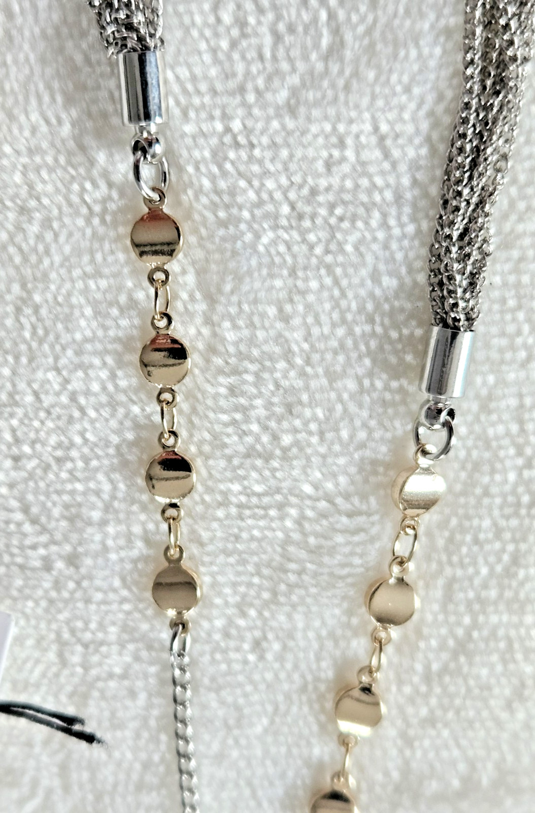 New in Box! Bay to Baubles Stitch Fix “Rue Lariat” Gold & Silver Color Necklace