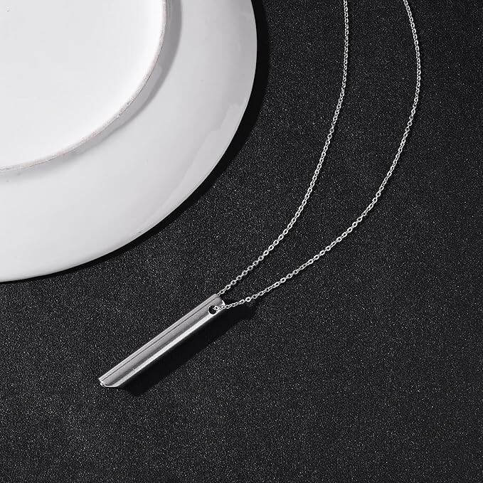 Anxiety Necklace Mindful Breathing Necklace Stainless Steel Meditation Jewelry