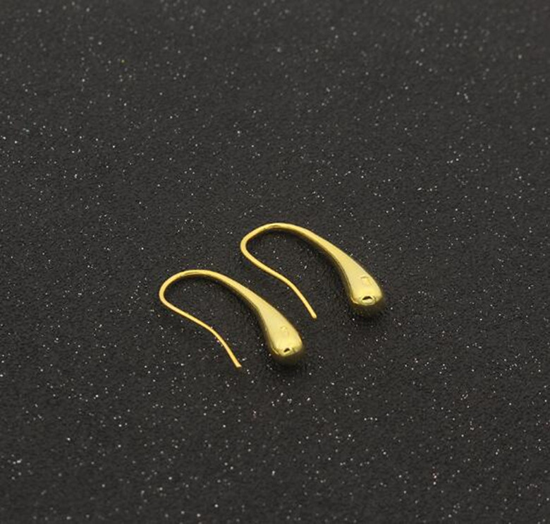 Womens 18K Yellow Gold Filled Elegant Teardrop Charm Fashion Earrings #E235
