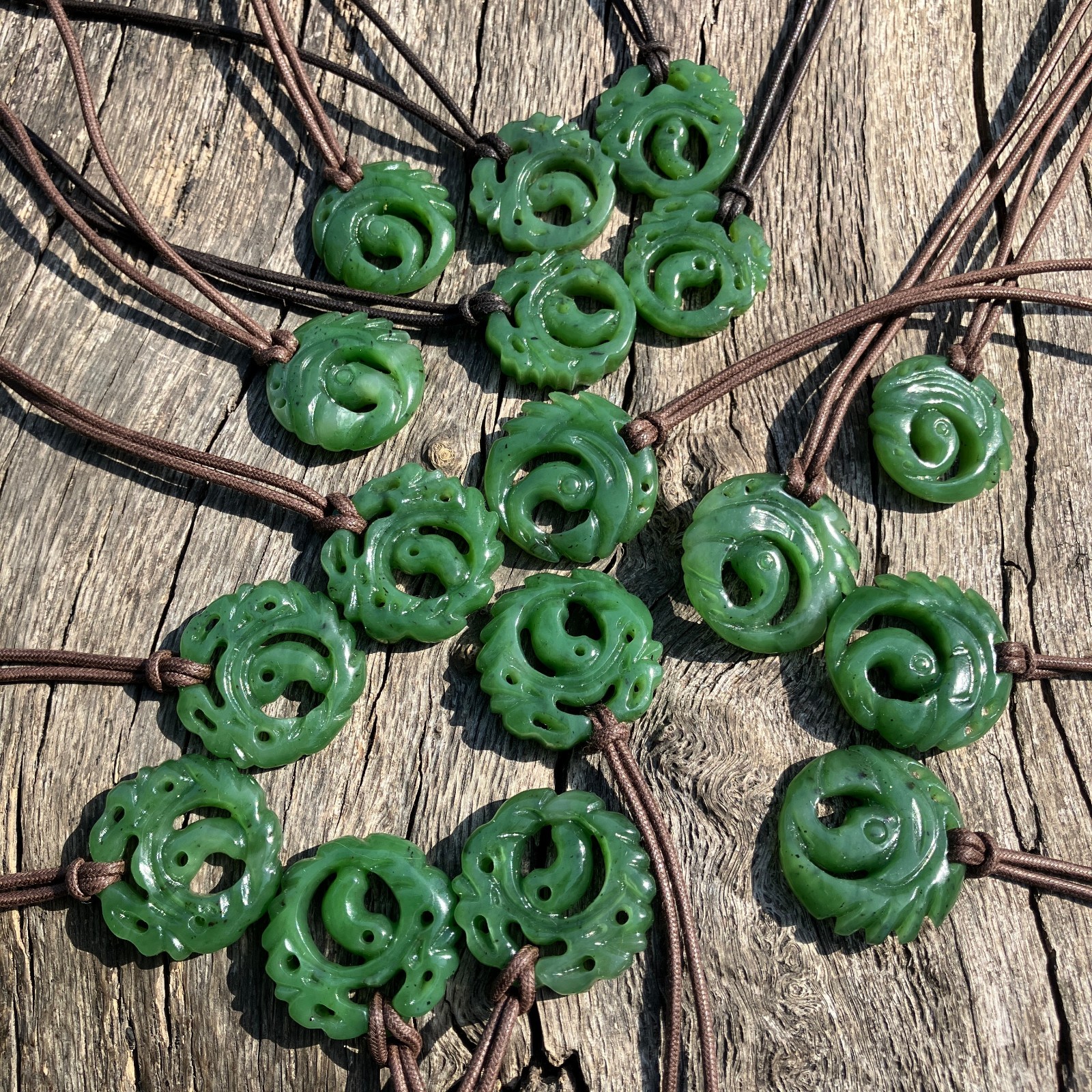 High Quality Real Jade Tomb Raider Lara Croft Necklace, Hand Carved, Shadow (S)