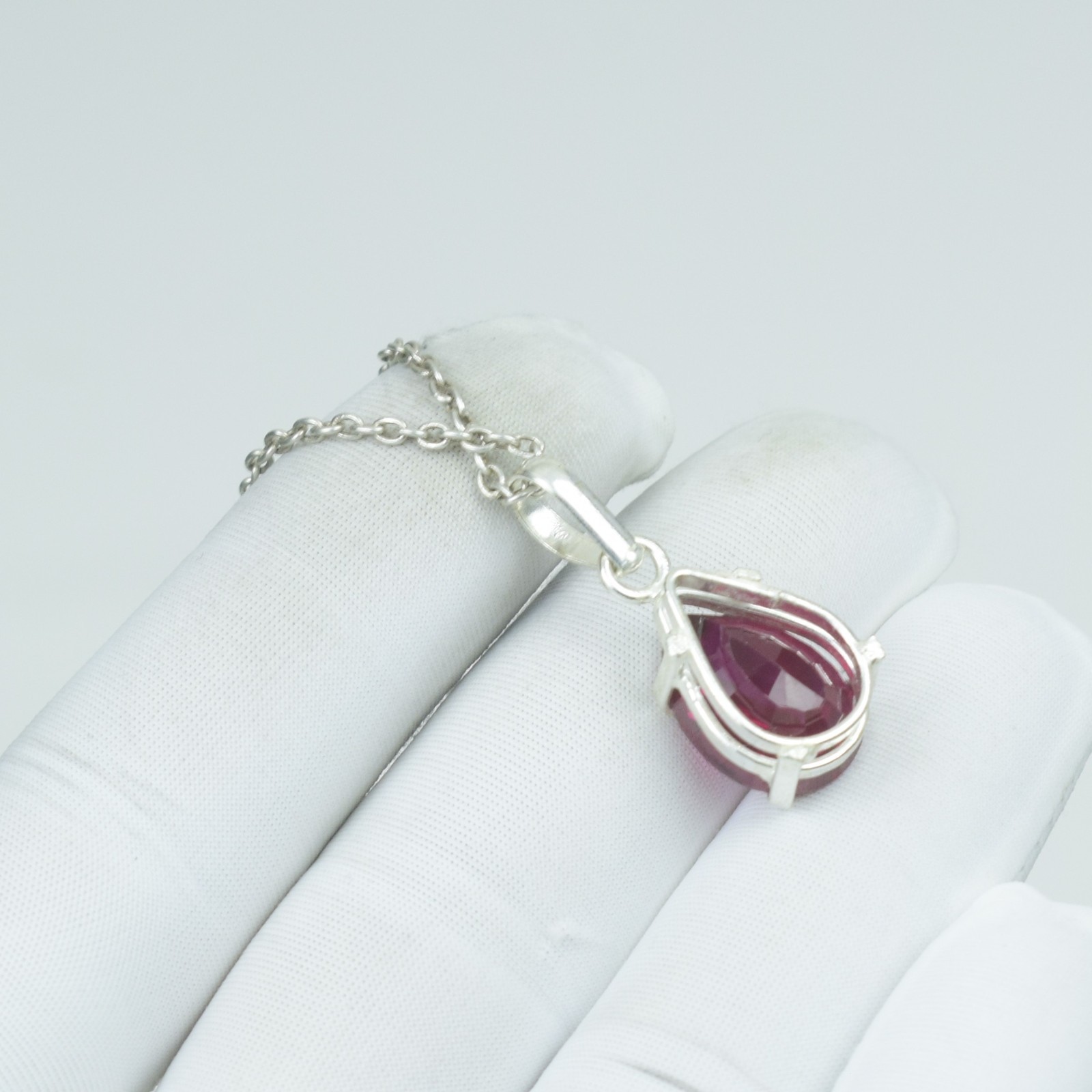 Proposal Gift Garnet Pendant, Beautiful Necklace Luxury Gemstone, 21Cts,
