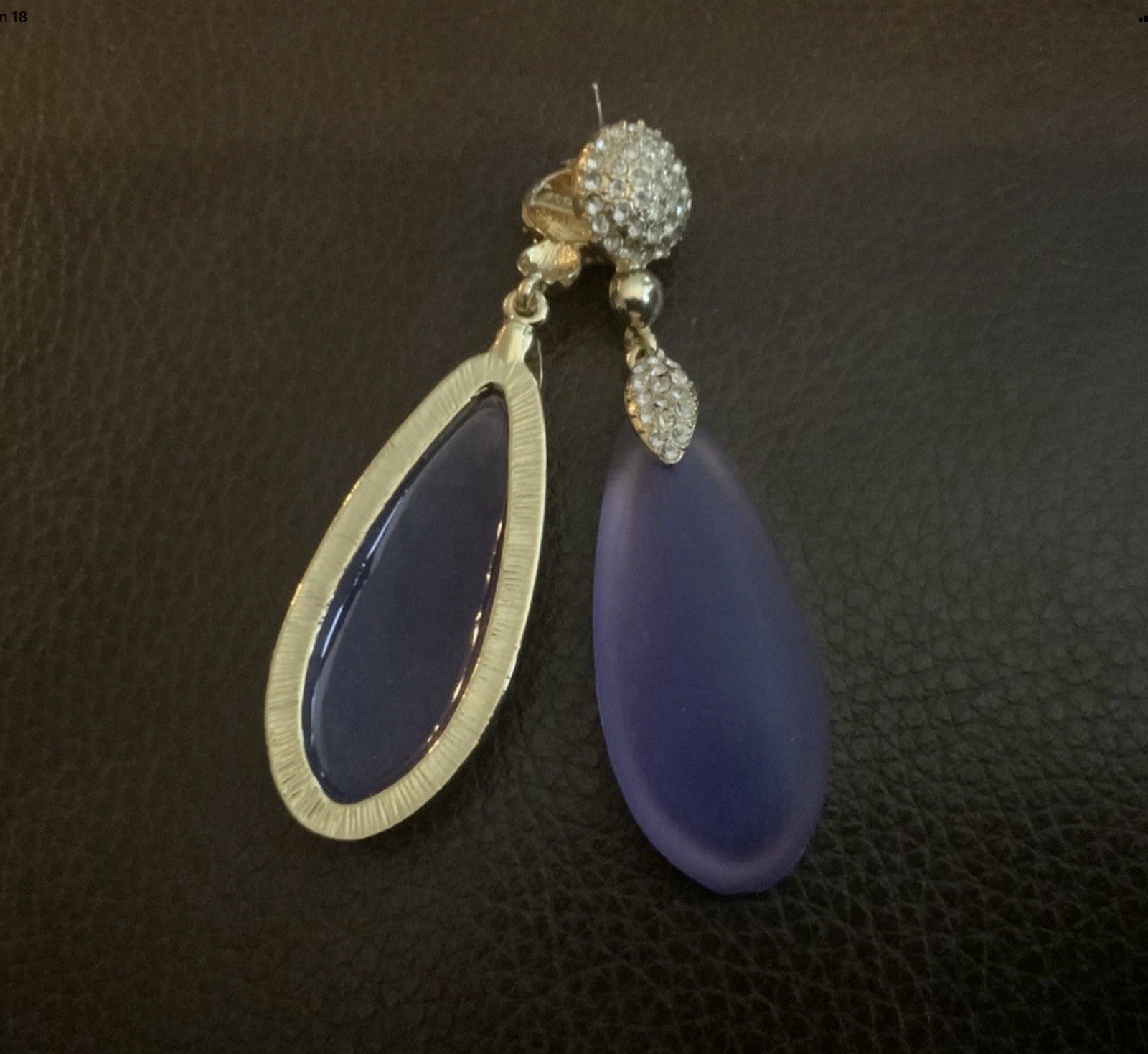 Art Deco Lucite Solanales Earrings Museum Gold VTG Court Boho Crystal Teardrop