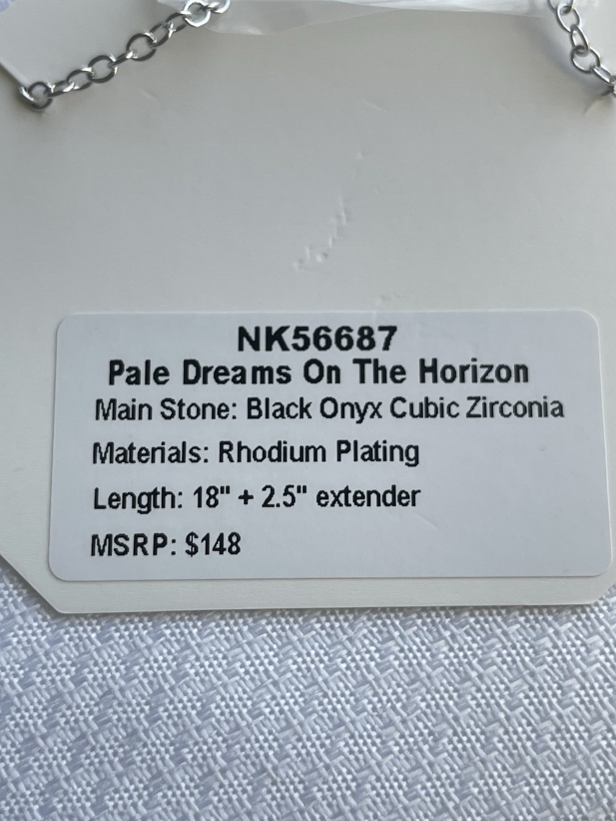 Bomb Party Necklace NK56687 – Pale Dreams on the Horizon – Black Onyx Rhodium