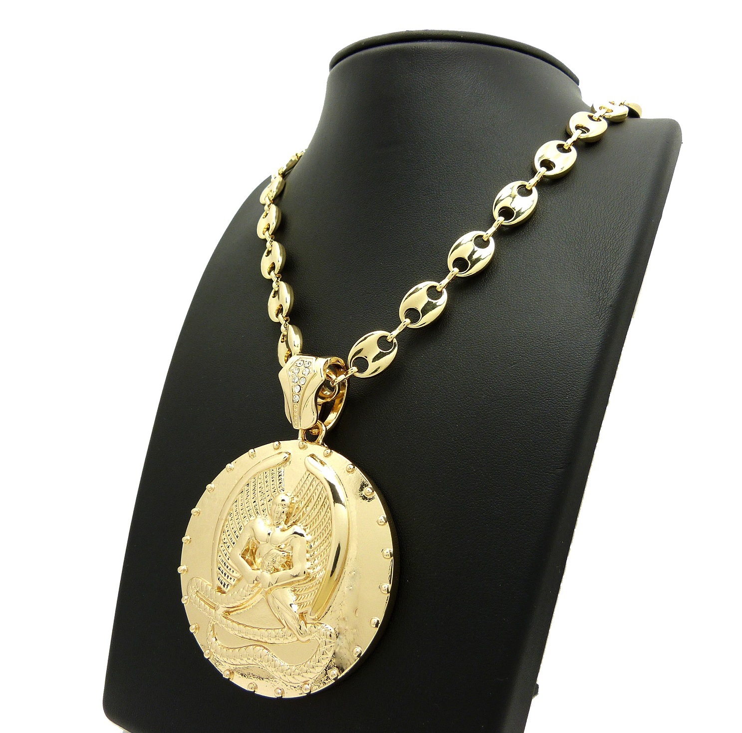 NEW EUPHANASIA PENDANT & 10mm/30″ MARINA LINK CHAIN HIP HOP NECKLACE – RC2570G