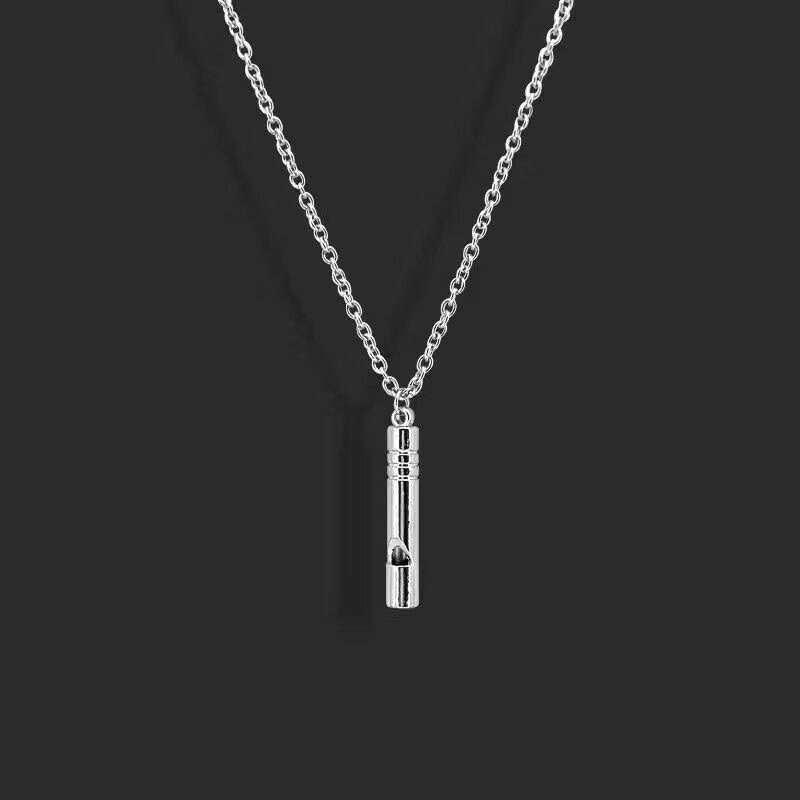 Punk Emergency Survival Whistle Portable Necklace Outdoor Hiking Camping