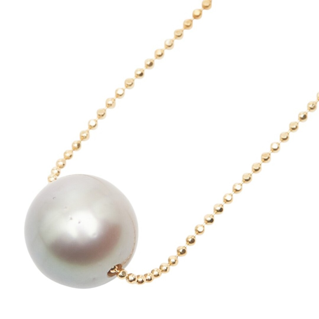 Pearl K18YG yellow gold necklace black lipped pearl 11.8-12.0mm