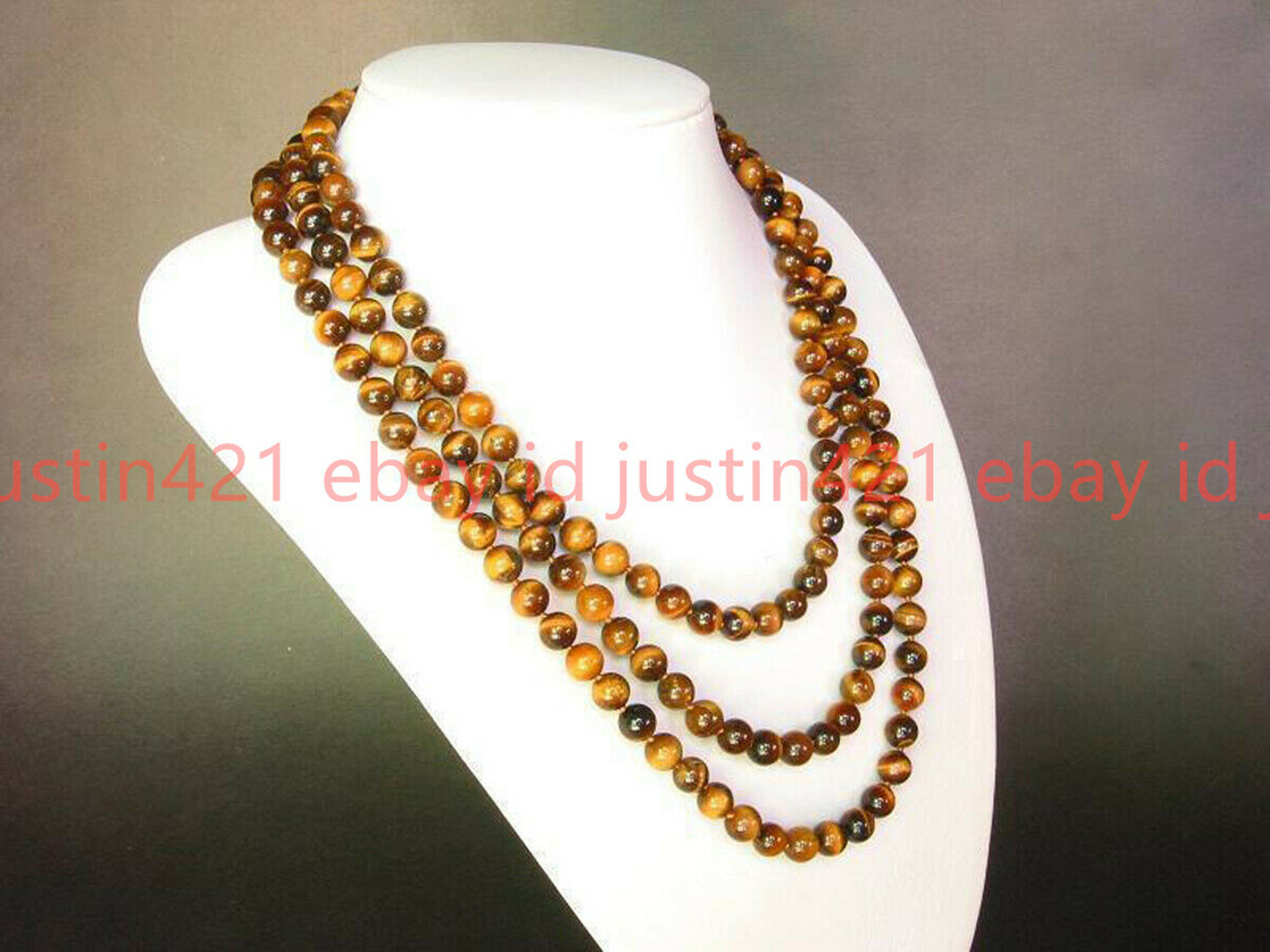 8mm 10mm 12mm African Yellow Tiger’s Eye Gemstone Round Beads Necklace 18-100”