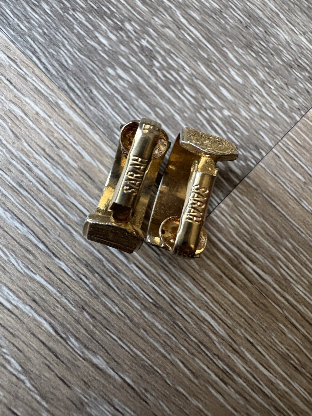 Gold Tone Textured Clip-On Huggie Hoop Earrings, Round, Sarah Coventry