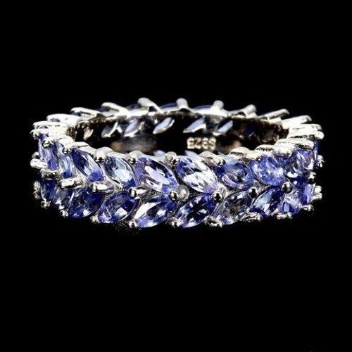 Ladies Violet Tanzanite Eternity Ring, Size 6.5 Auction