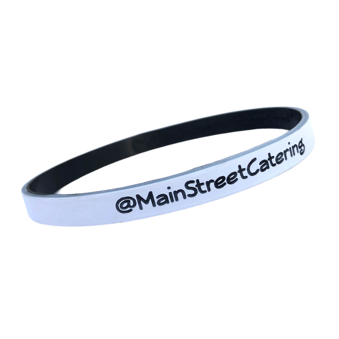 Thin Custom Engraved Silicone Wristbands – Personalized Rubber Bracelets
