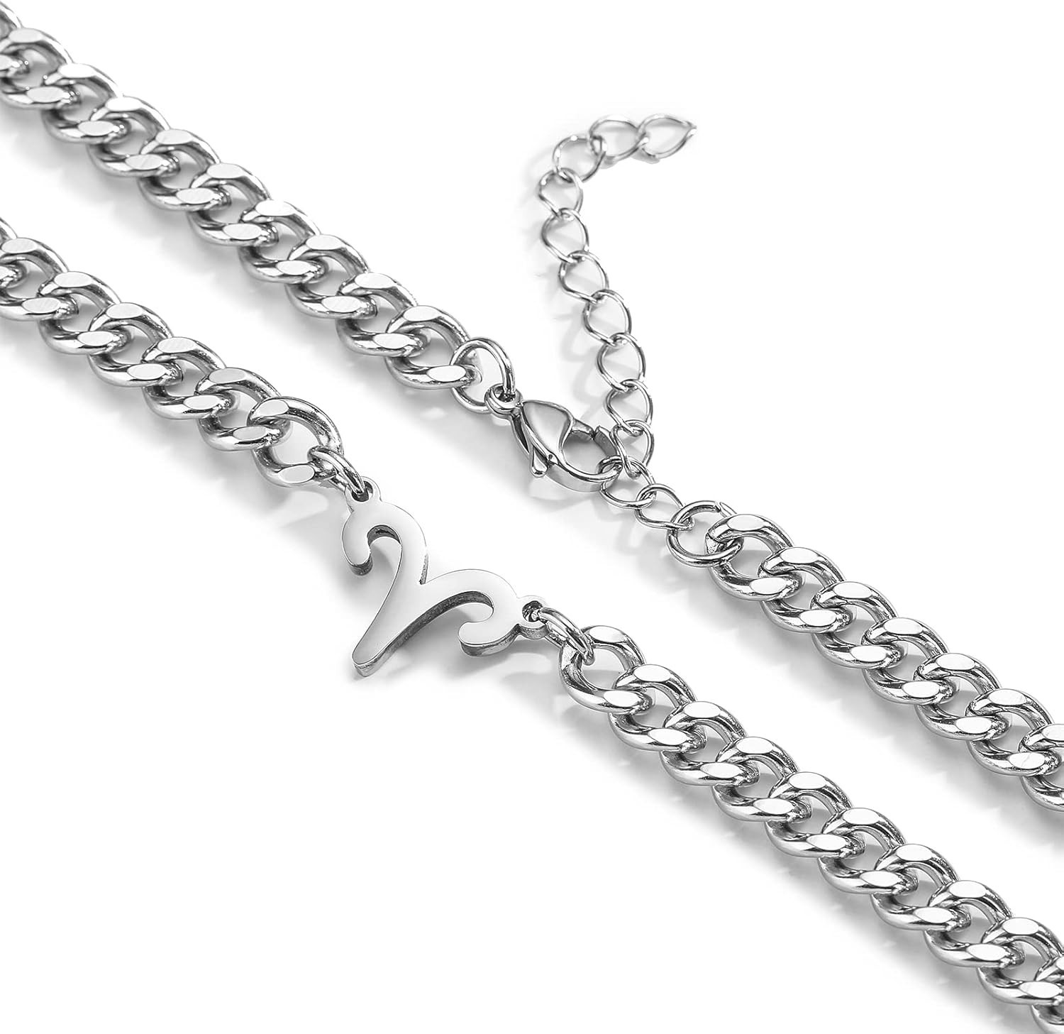 Zodiac Sign Necklace Choker Stainless Steel Constellation Horoscope Astrology