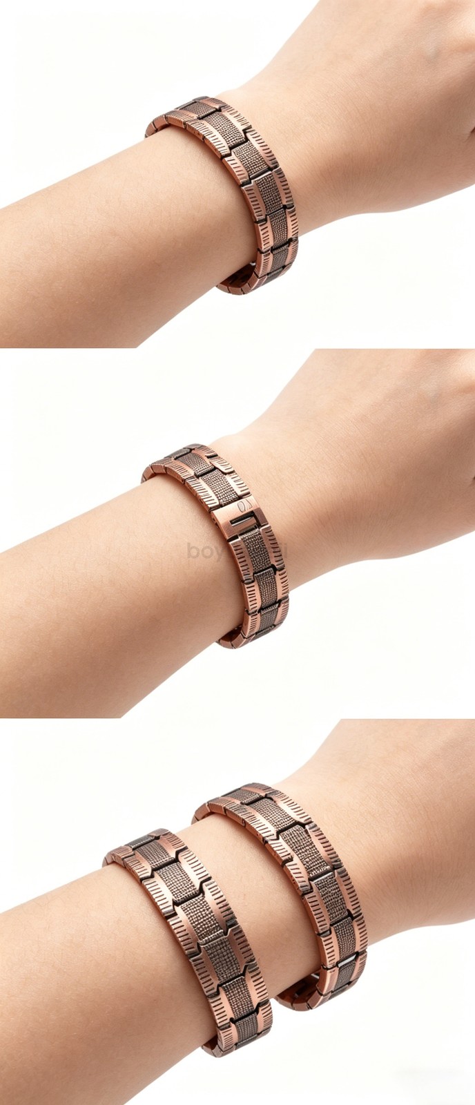 100% Pure Copper Magnetic Bracelet for Men Magnets Adjustable with Sizing Tool