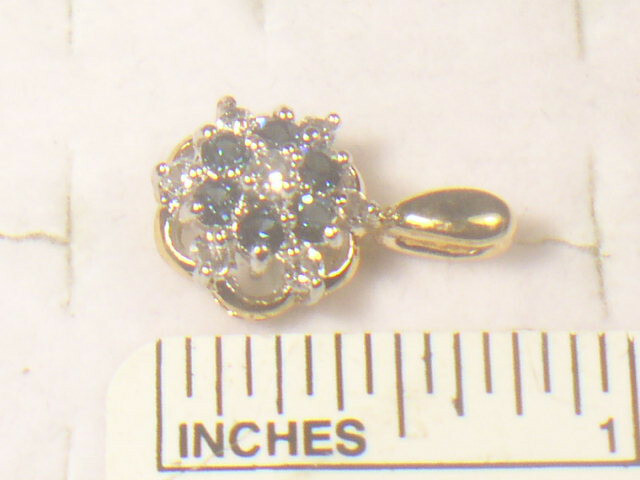 #…6..PENDANTS DESIGNER VINTAGE WITH SWAROVSKI BLUE CRYSTALS LOT 011B.-80