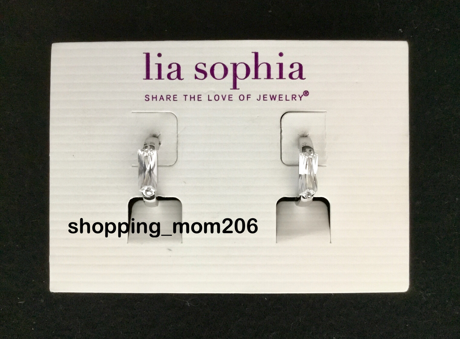 Lia Sophia “Drizzle” Silver Tone Total CZ wt. 1.0ct. Hoop Earrings