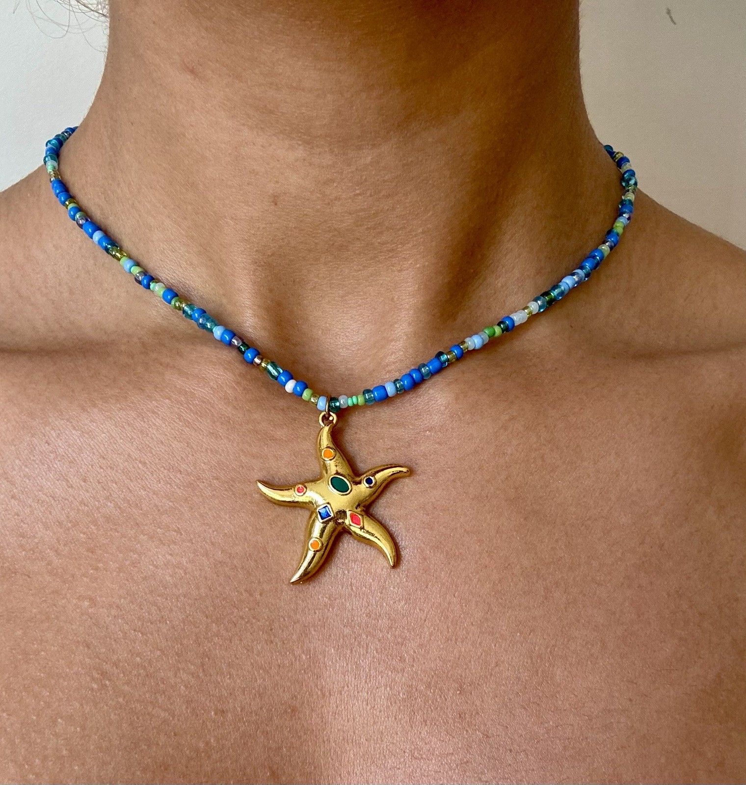 Stunning summer holiday vibe beaded necklace