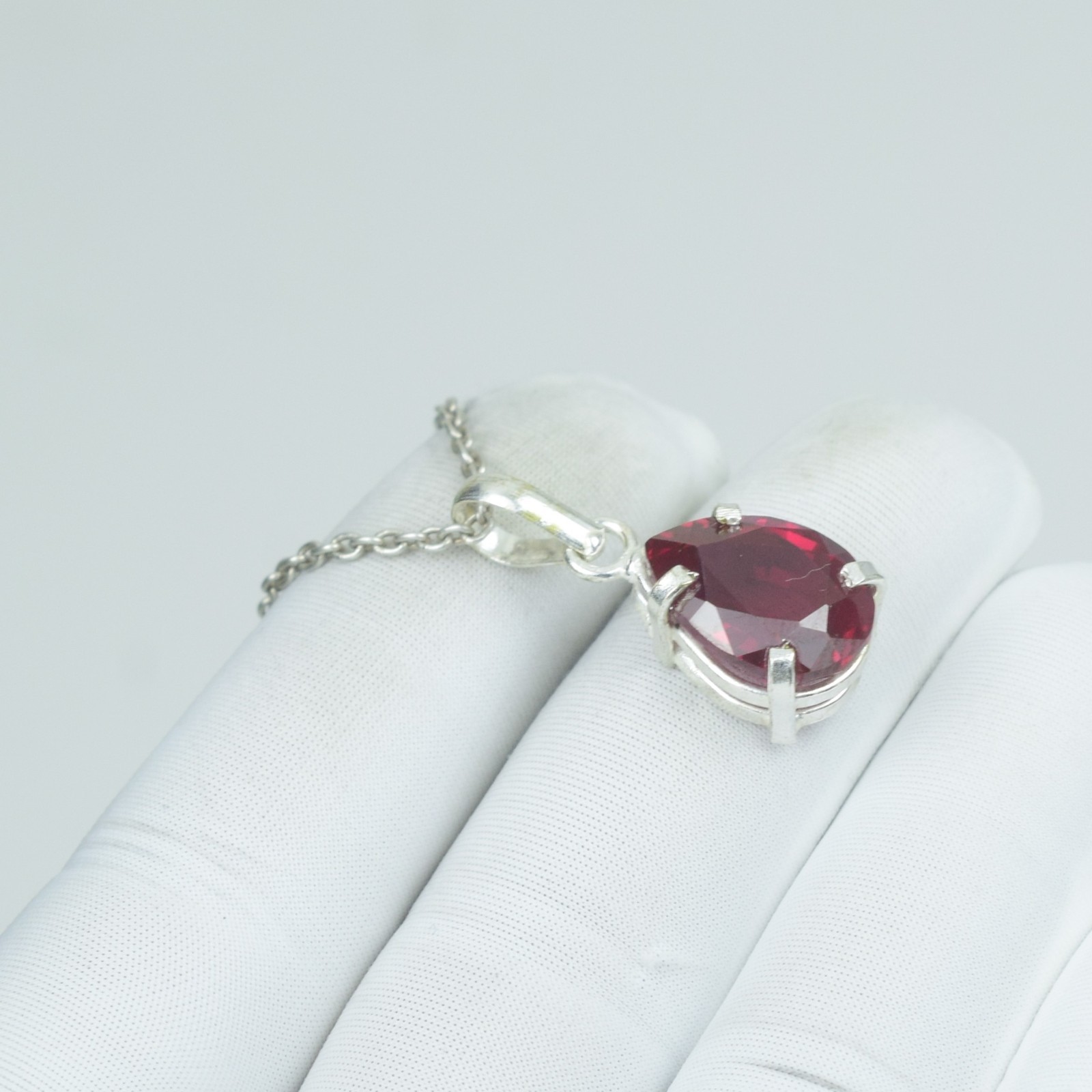 Proposal Gift Garnet Pendant, Beautiful Necklace Luxury Gemstone, 21Cts,