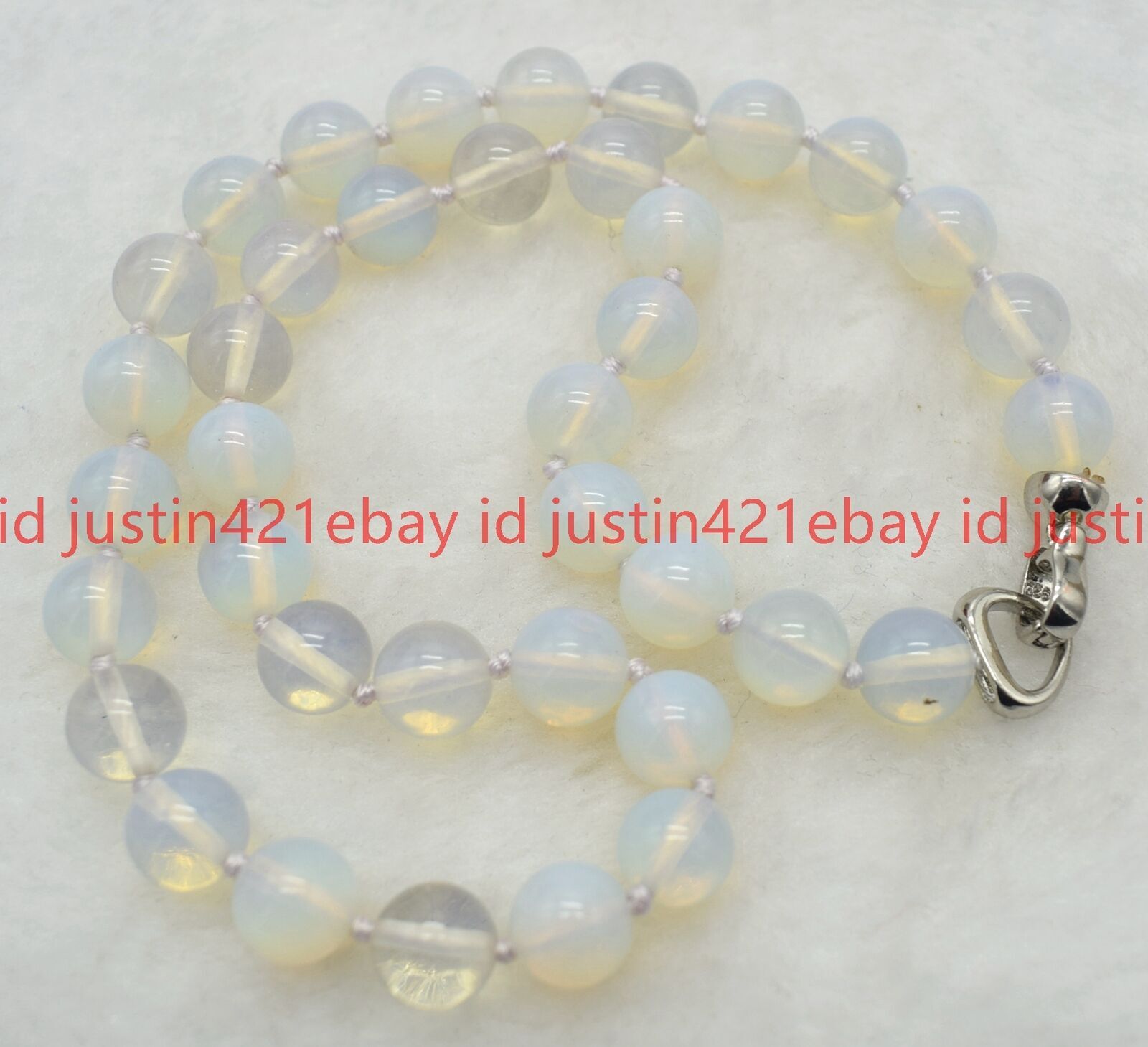 Natural 8/10mm Multicolor Round Gemstone Beads Necklace 18″ 925 Silver Clasp AAA