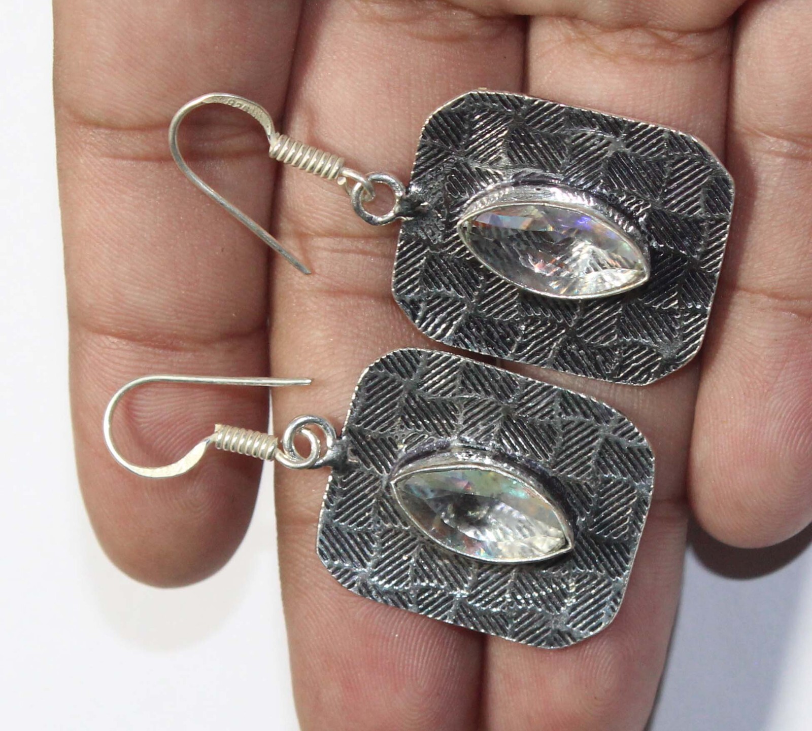 Mystic Topaz Marquise Shape Gemstone Handmade Earring Jewelry Earring Size 1.5