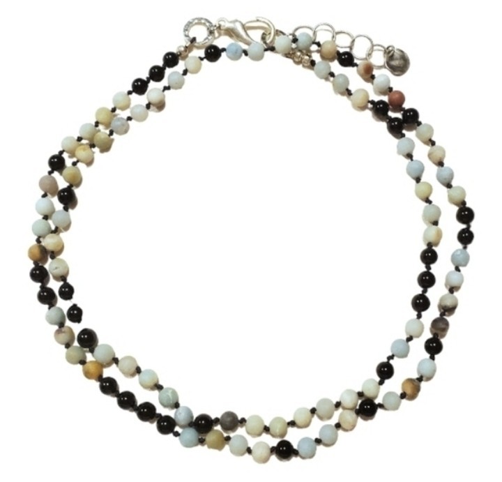 Amazonite Long Beautiful Faceted Knotted Necklace