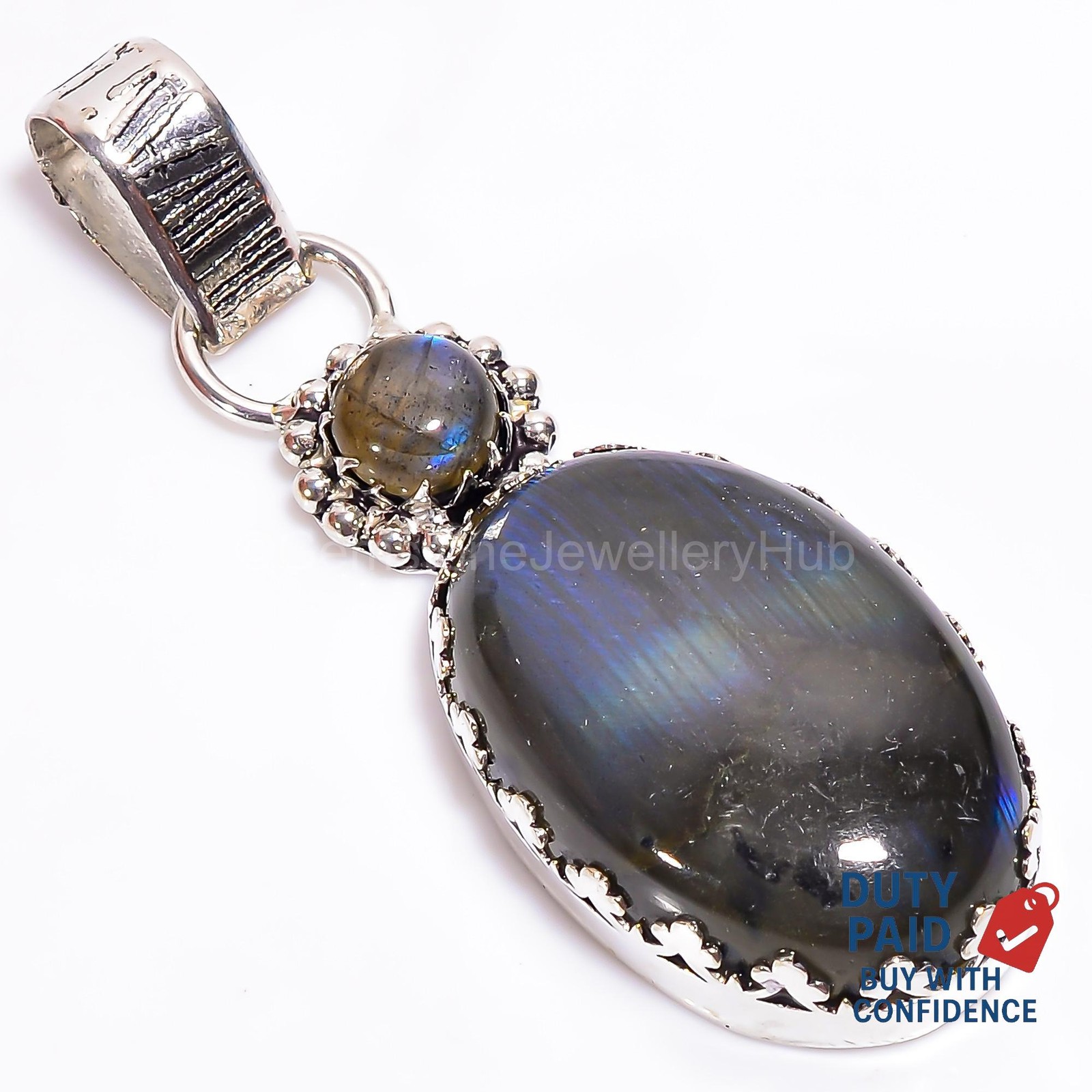 Third Eye Chakra Labradorite Wife Ethnic Elegant Pendant Jewelry Sterling Silver