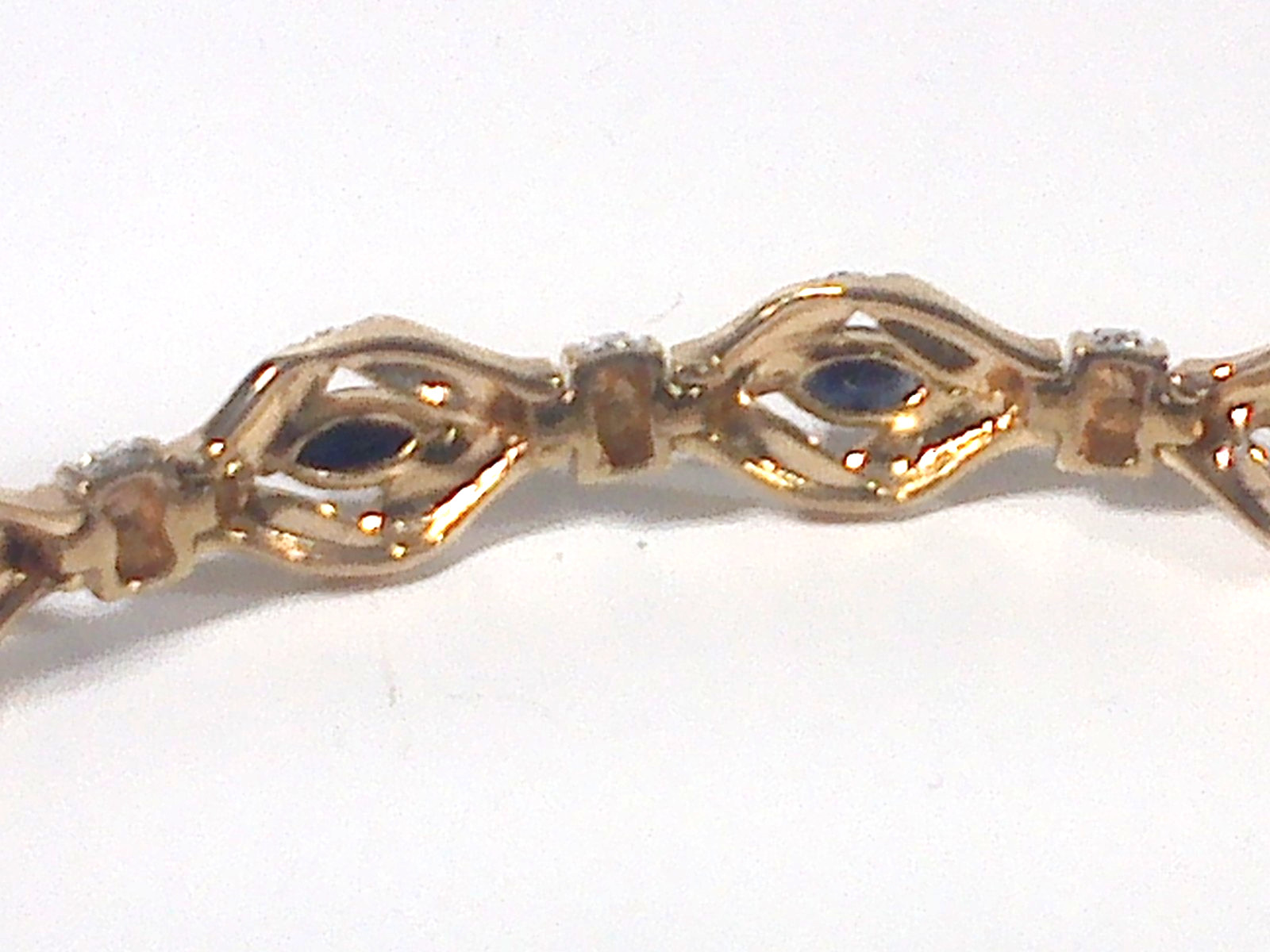 Ross-Simons Sterling Silver Vermeil Tennis Bracelet 92.5% Silver Gold Plated