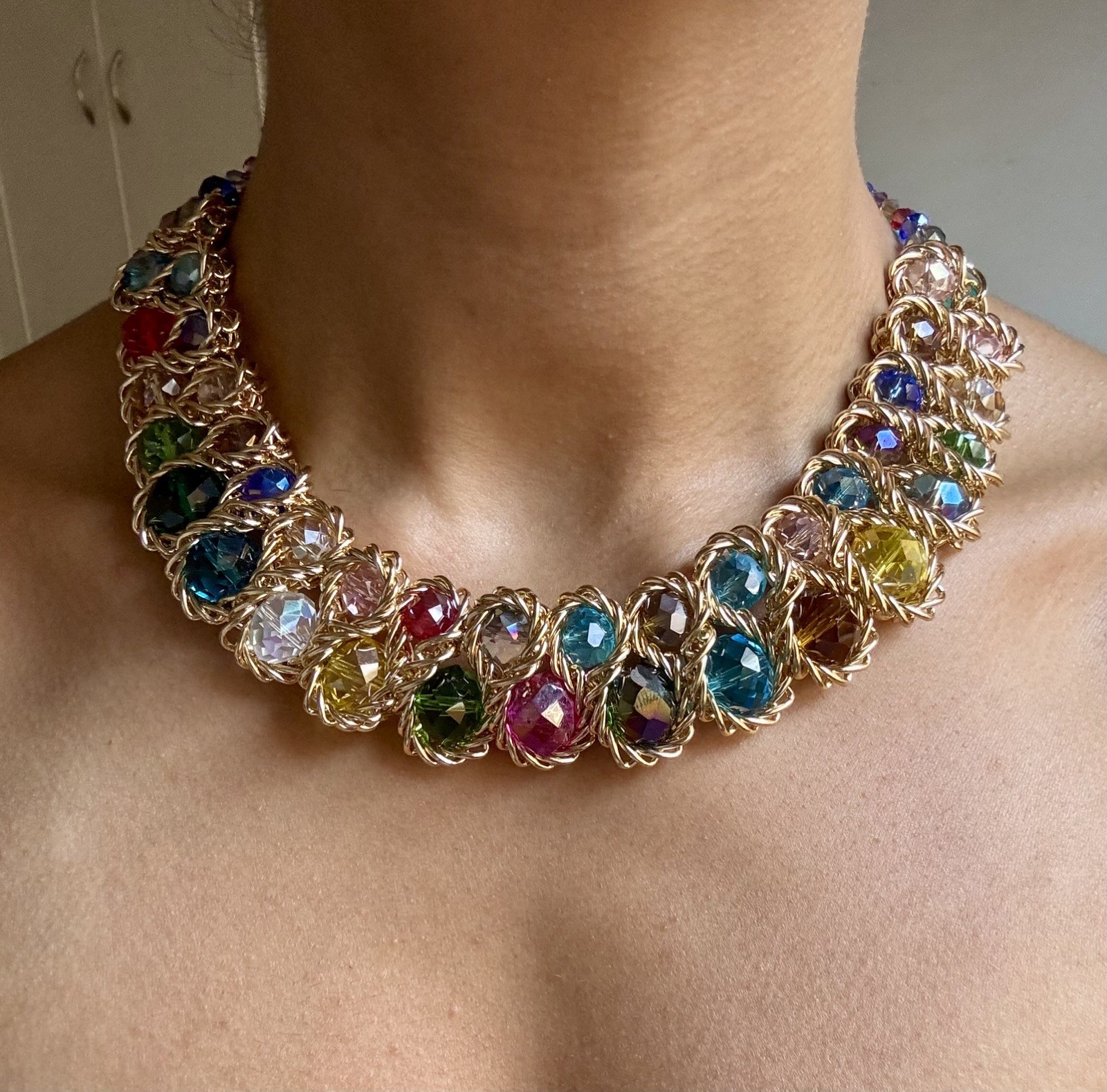 Stunning summer holiday vibe multicolor vibrant necklace