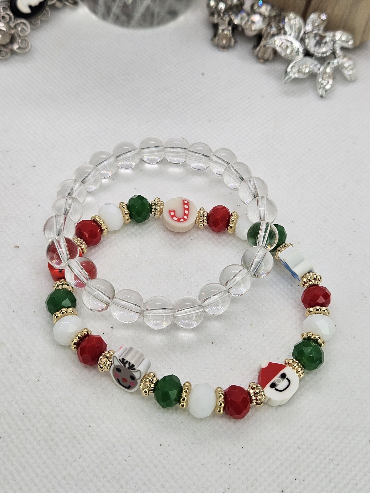 Joyful Christmas Colored Set Of 6 Bracelets Bundled For Xmas Gifts