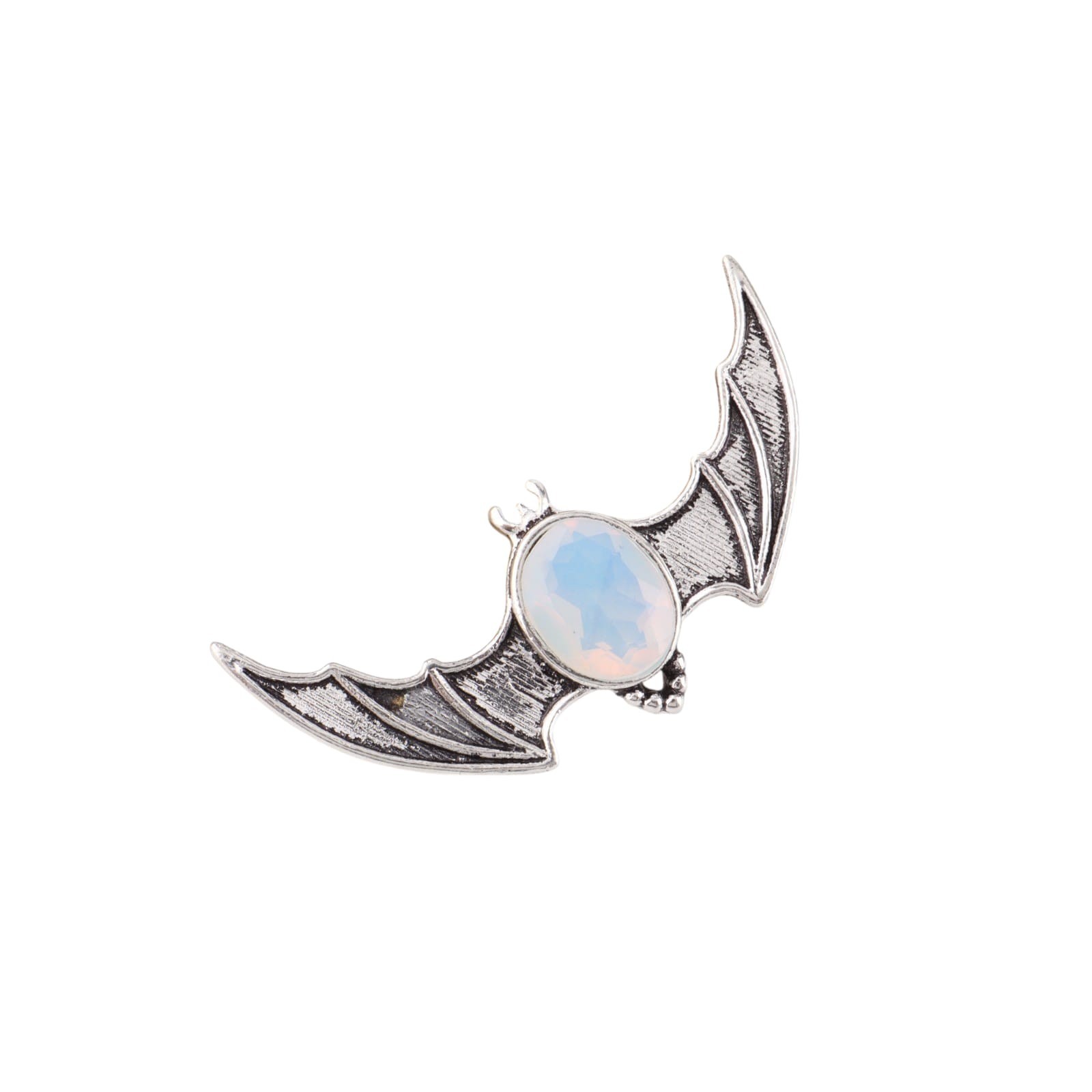 925 Silver Engraved Natural Opal Stone Charm Pendant, 1ct 8x10mm