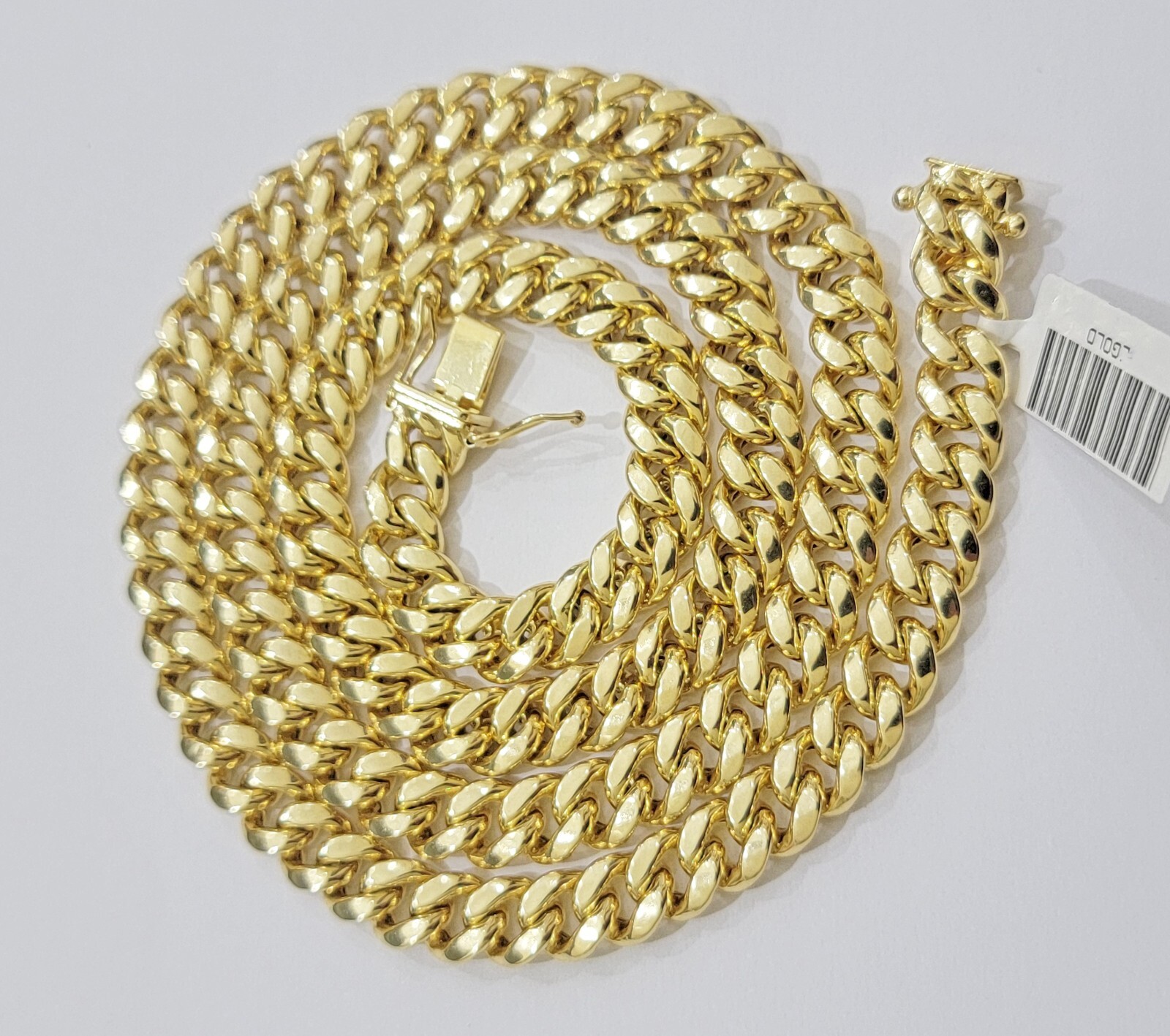 Mens 14k Gold Chain 8mm Miami cuban Link 18 – 30 Inch REAL 14KT Yelllow Gold