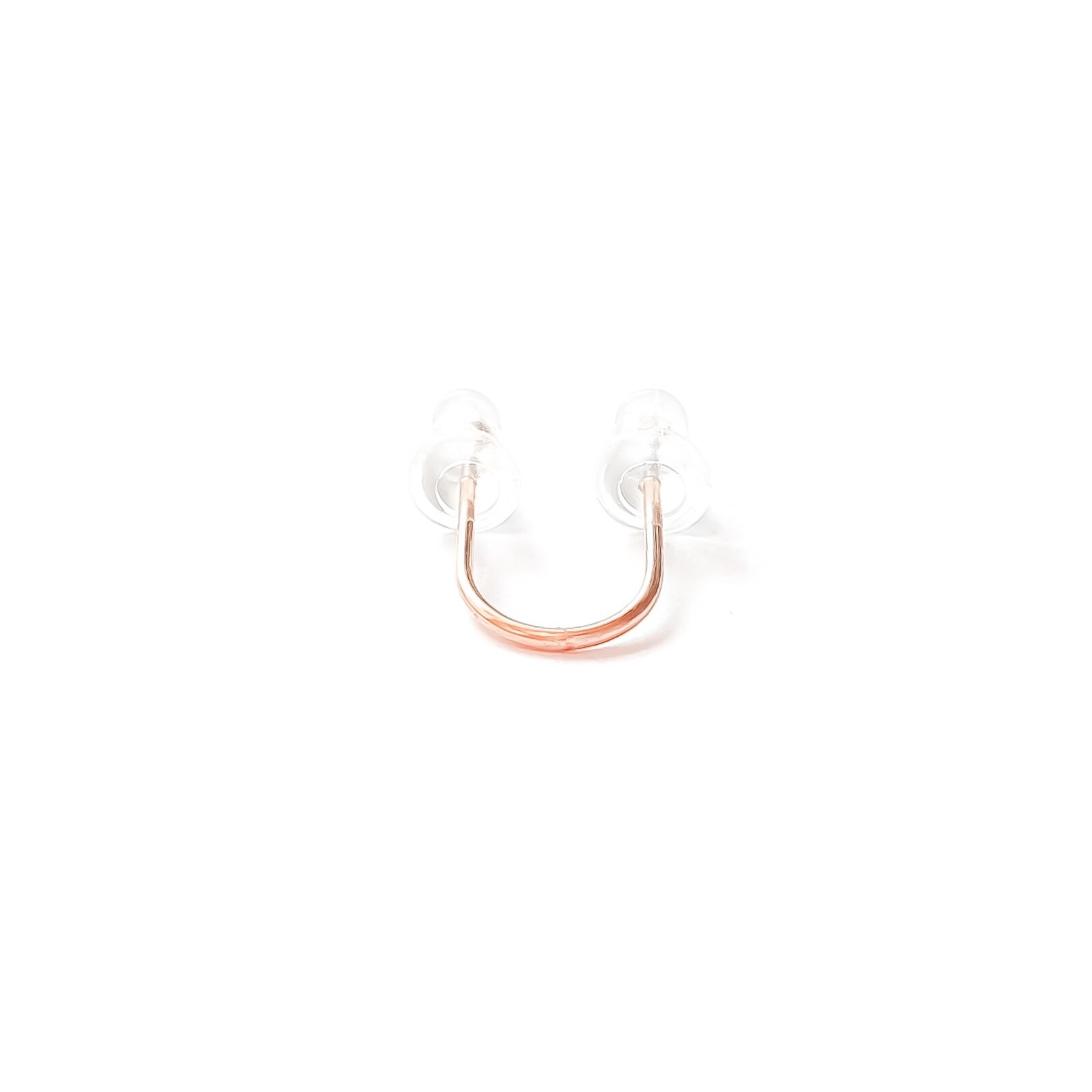 Round Double Piercing U Earring Multiple Lobe Stud Two Hole Earring Arch Orbital