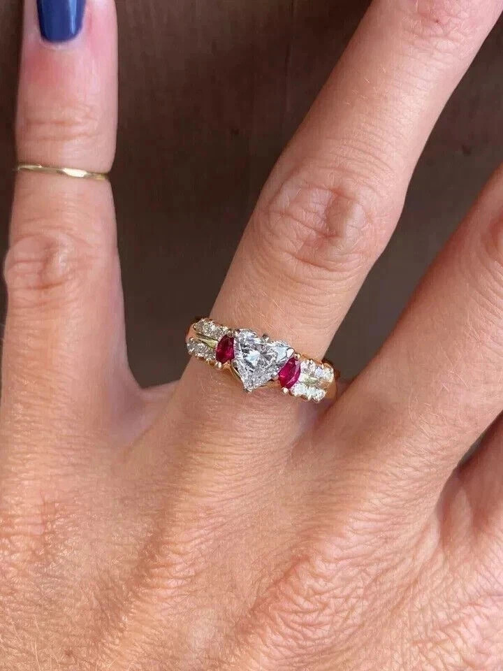 3 Ct Trillion Simulated Diamond Women Stunning Band Ring 14K Yelllow Gold Plated